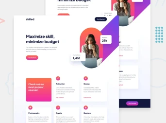 Screenshot: E-Learning landing page