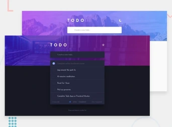 Screenshot: Todo web app