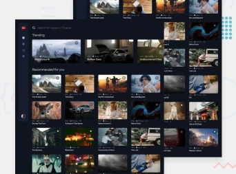 Screenshot: Entertainment web app